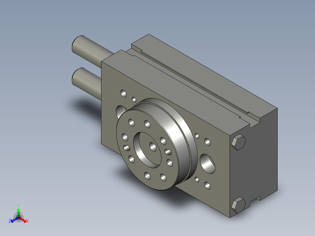 旋转气爪PRC16S正等轴测图