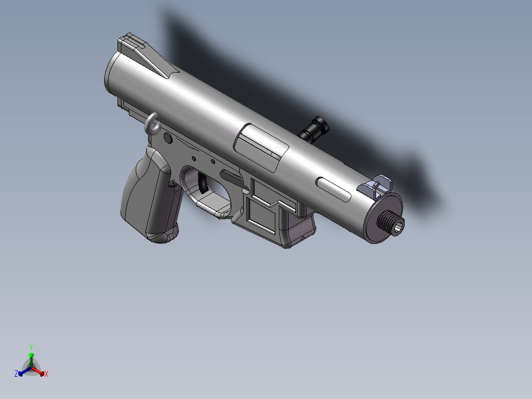 斯登手枪全新版本正等轴测图