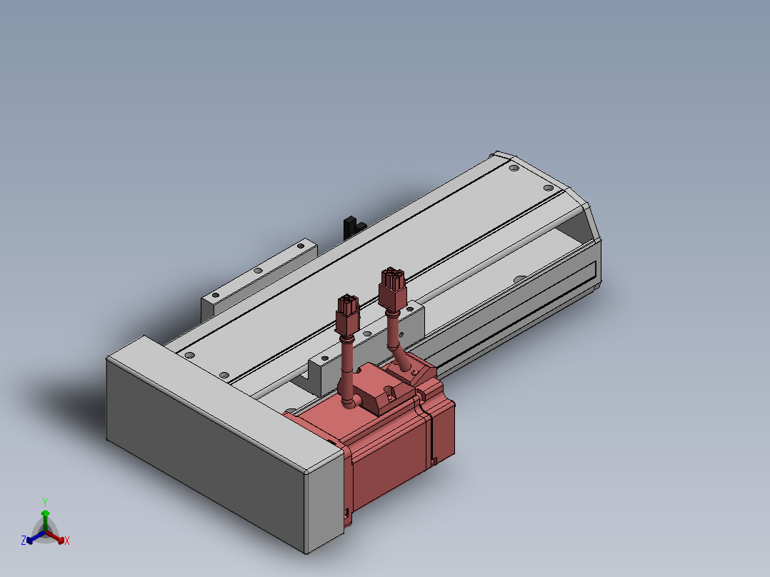 精密模组MY100-T10-100L-BL-P20B-C4-C正等轴测图