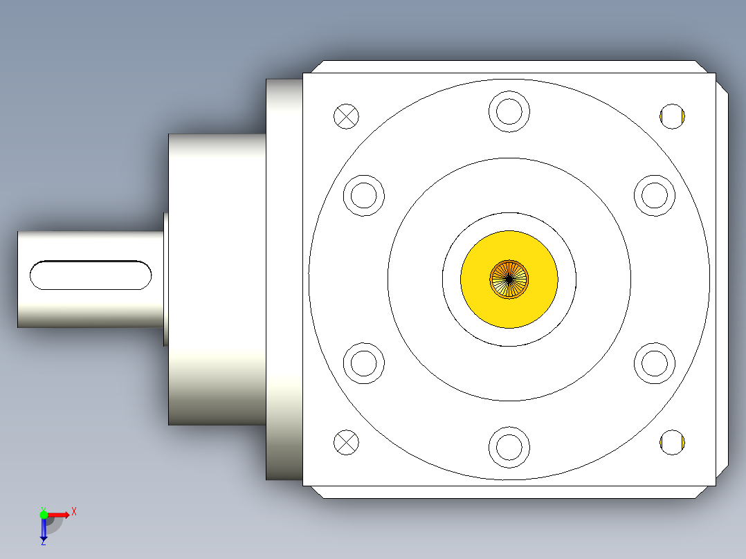 换向器PW170垂直输出-1 35-114.3-200-M12.stp俯视图