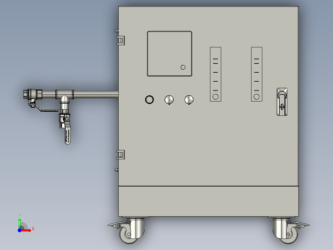 工业柜60x60x80cm前视图
