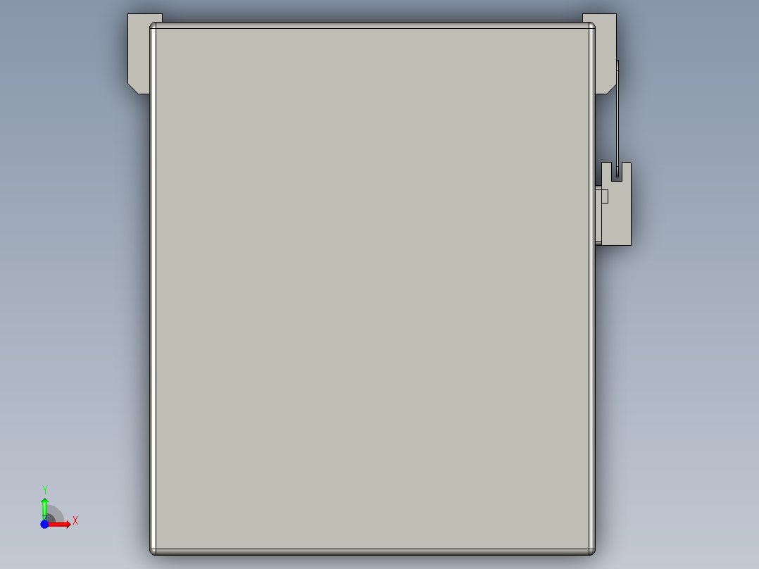 直线模组LHA21-S1600-D设计图纸前视图