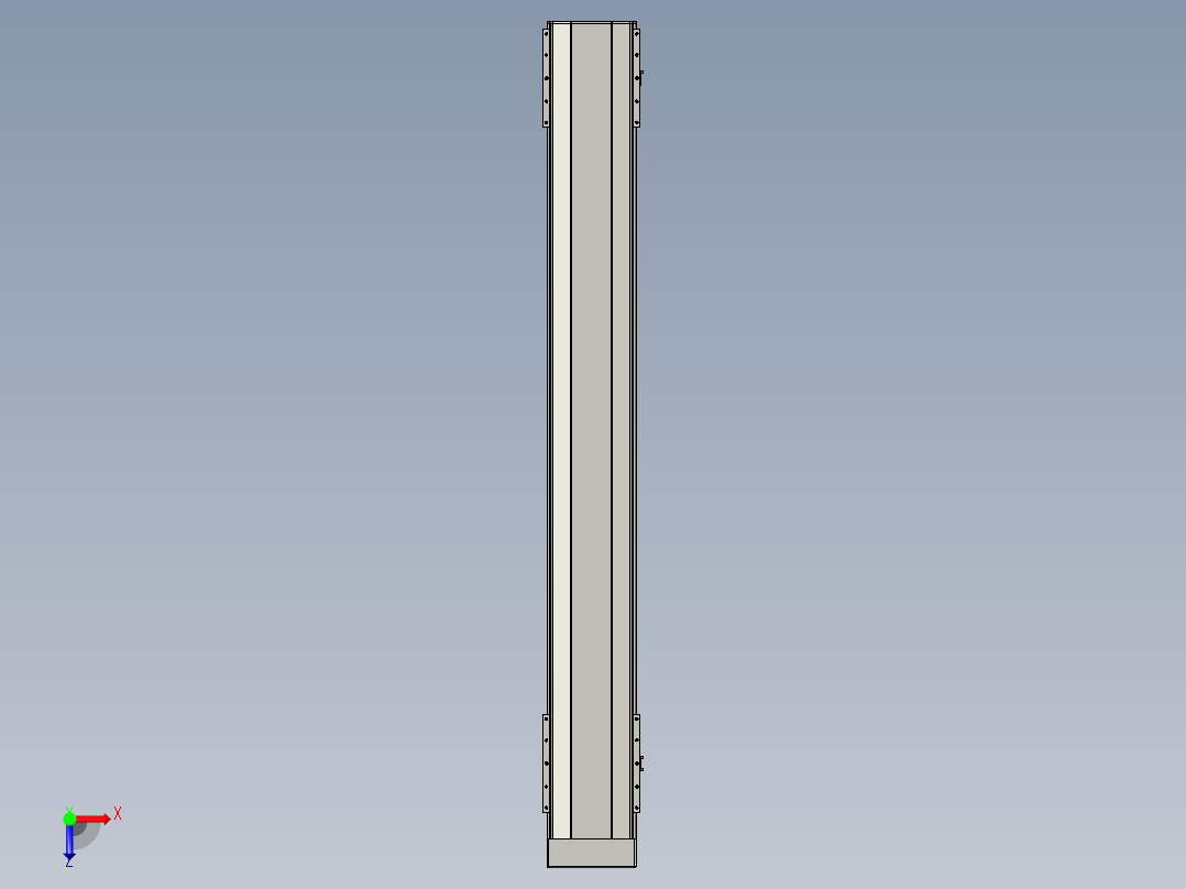 直线模组LHA21-S1600-D设计图纸俯视图