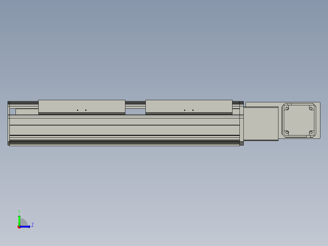 直线模组LHB21-L40-S250-BR设计图纸左视图