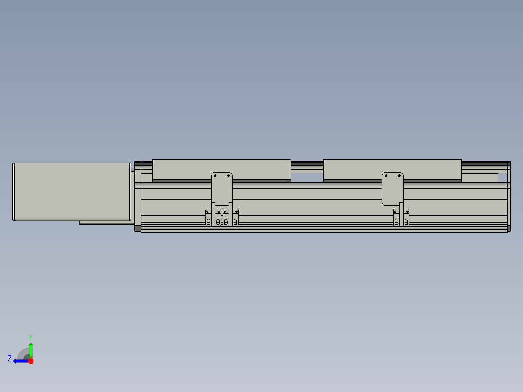 直线模组LHB21-L40-S250-BR设计图纸右视图