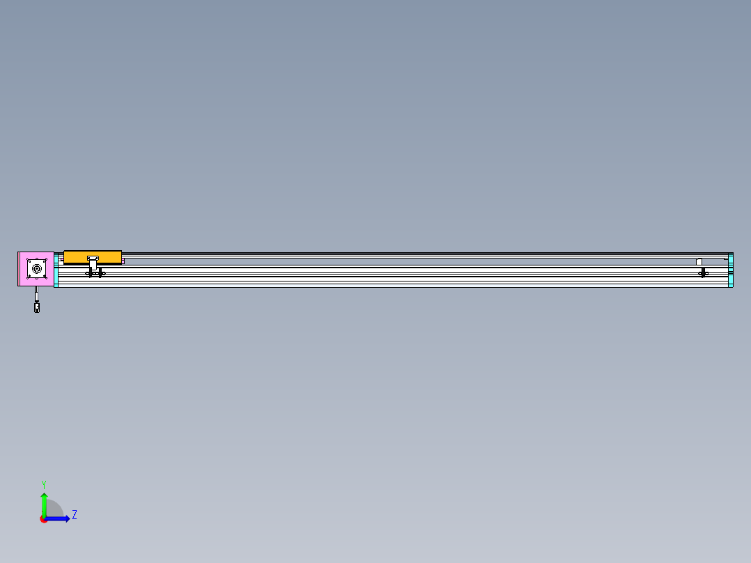 东锦同步带传动-直线滑台模组DH170B-L150-S1500-BL-P400W-C3左视图