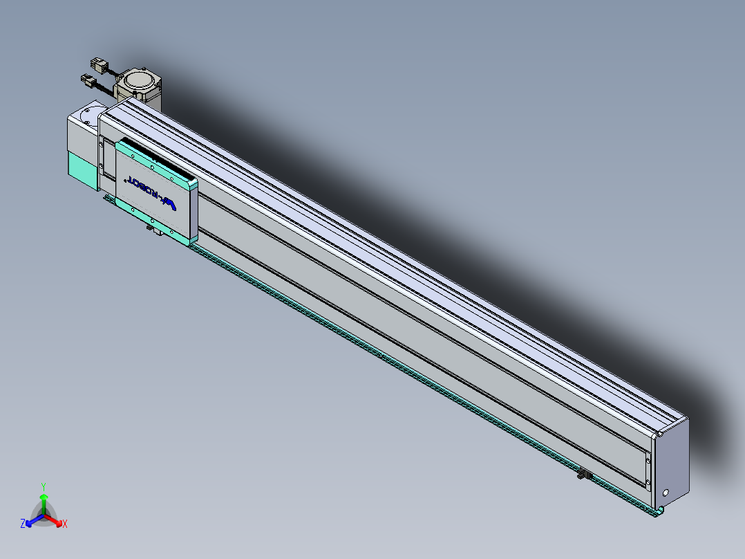 威洛博VBC同步带传动一无尘环境VBC14-L45-S900-BLD-ZP40-C3正等轴测图