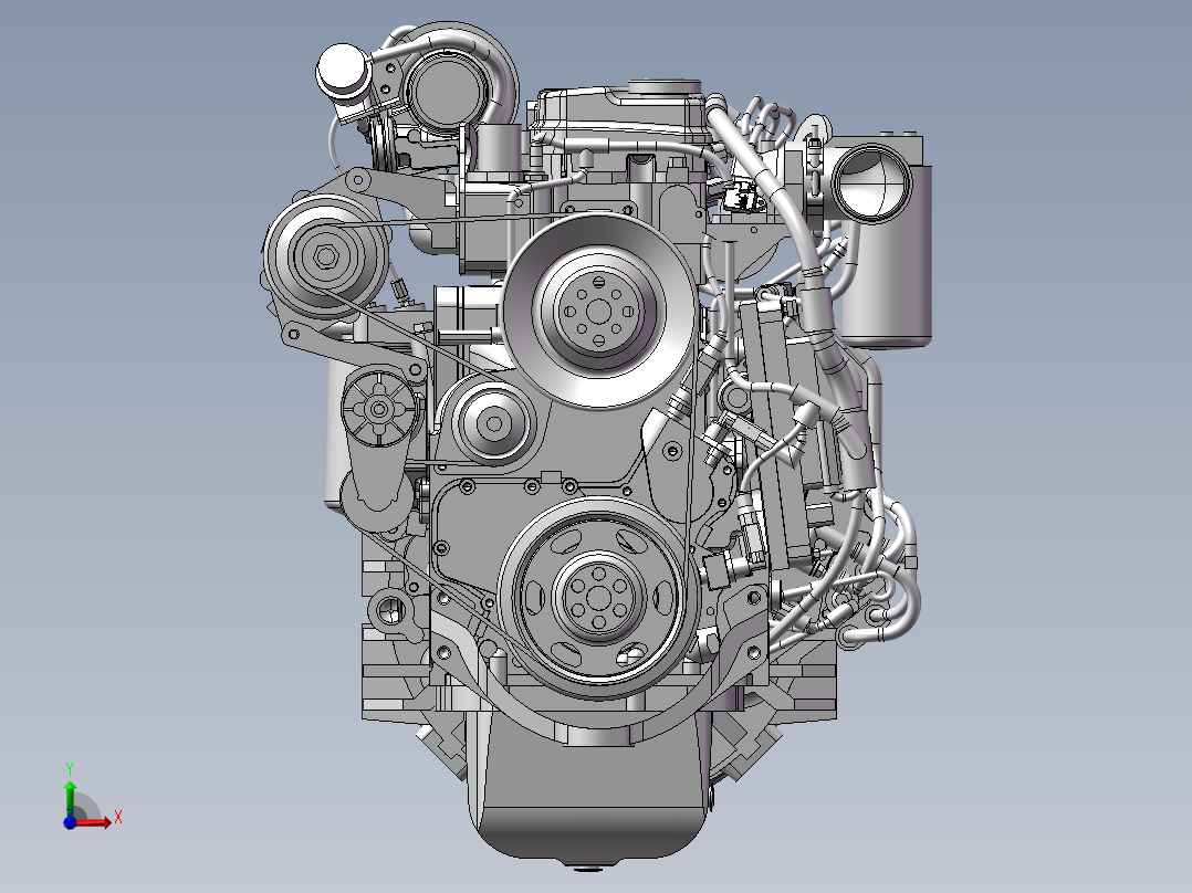 康明斯发动机前视图