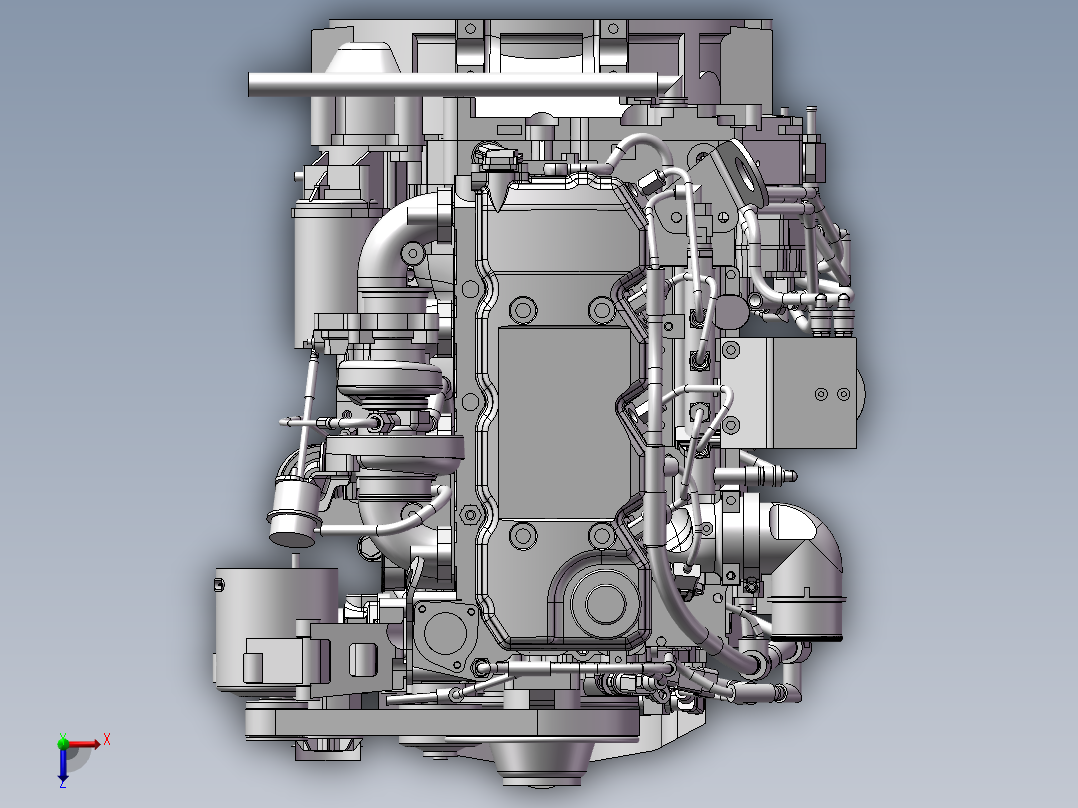 康明斯发动机俯视图