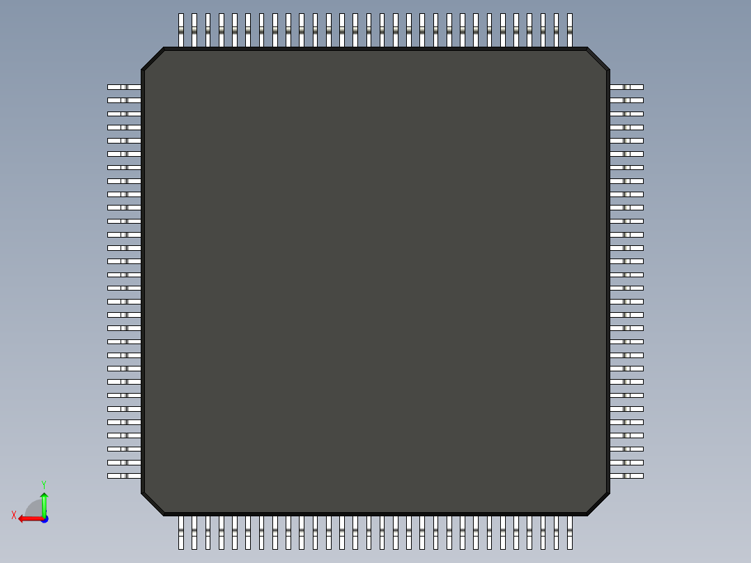 元器件3D封装TQFP120_FPT-120P-M17195后视图