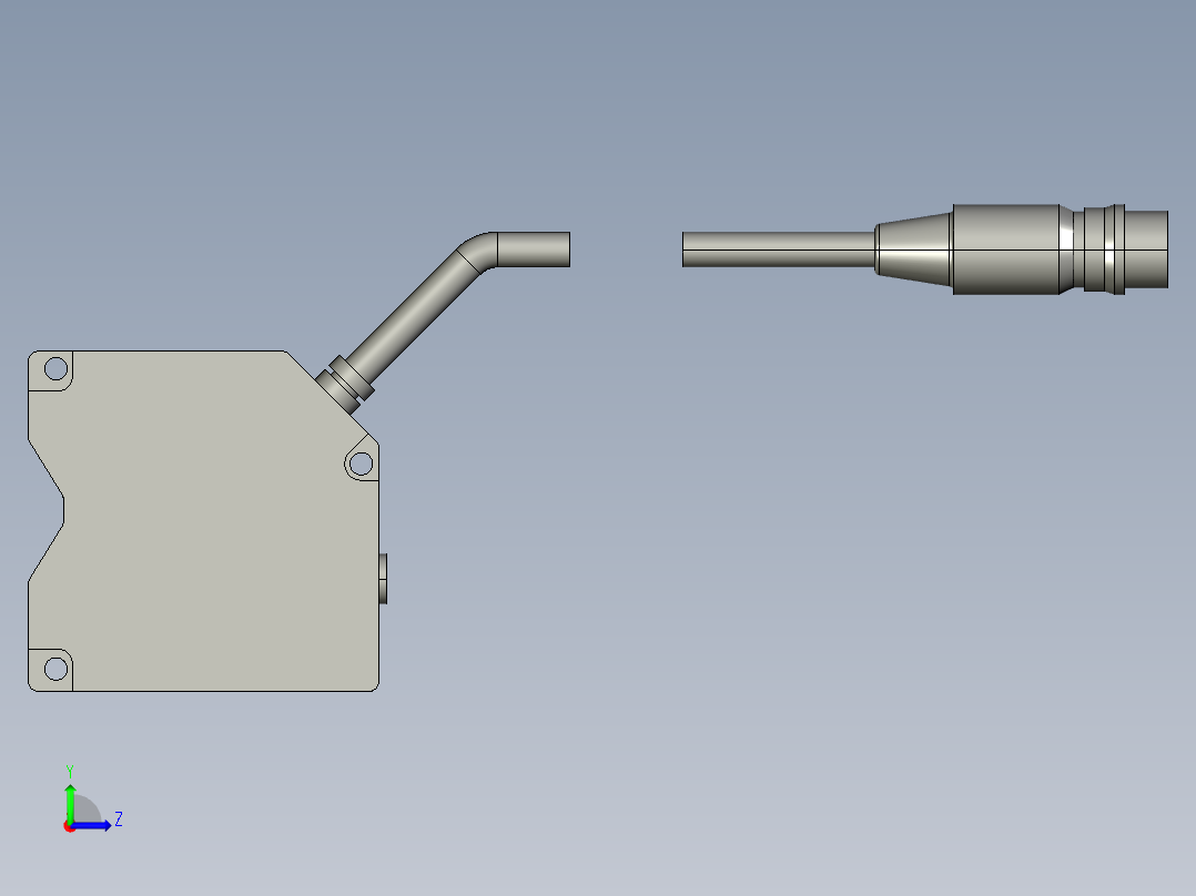 基恩士LC-2420_kc图纸模型左视图