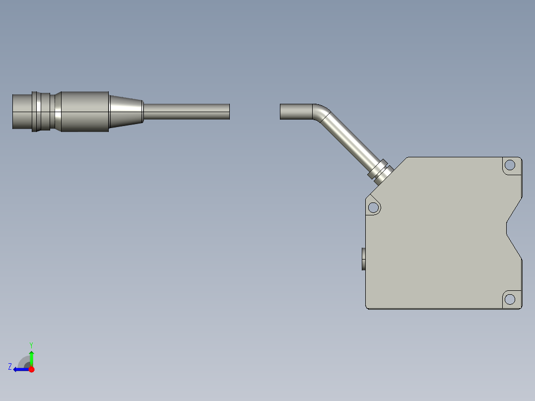 基恩士LC-2420_kc图纸模型右视图