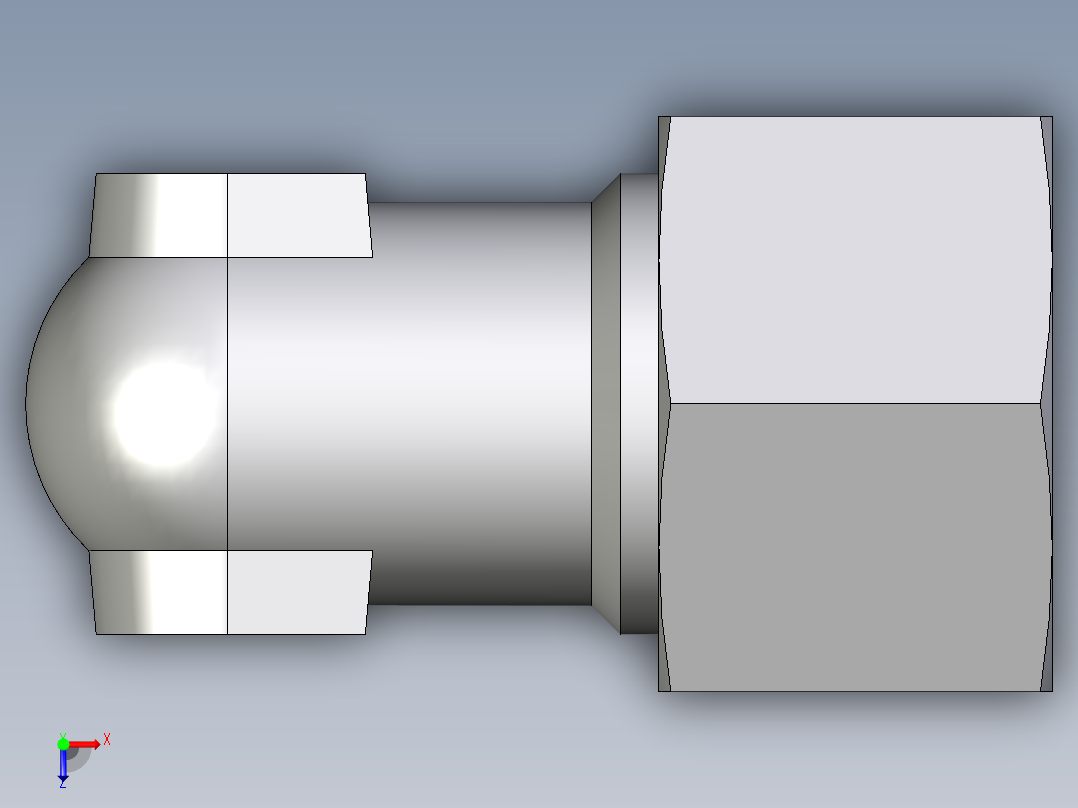 卡套式工业通用硬管接头EO_Weld_elbown_WAS16S俯视图