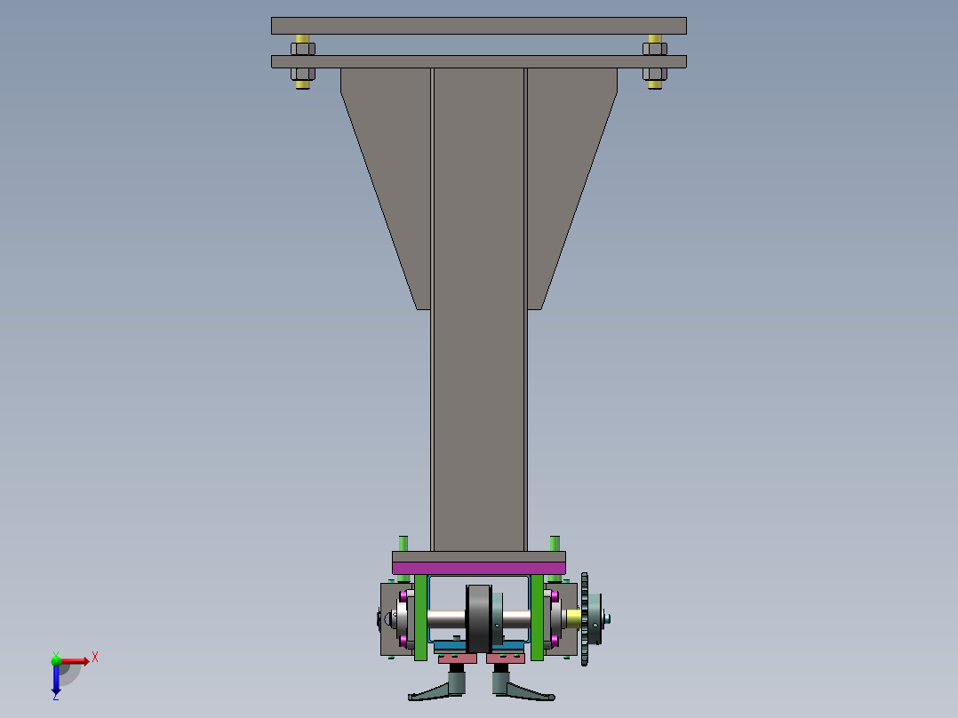 上料输送机俯视图
