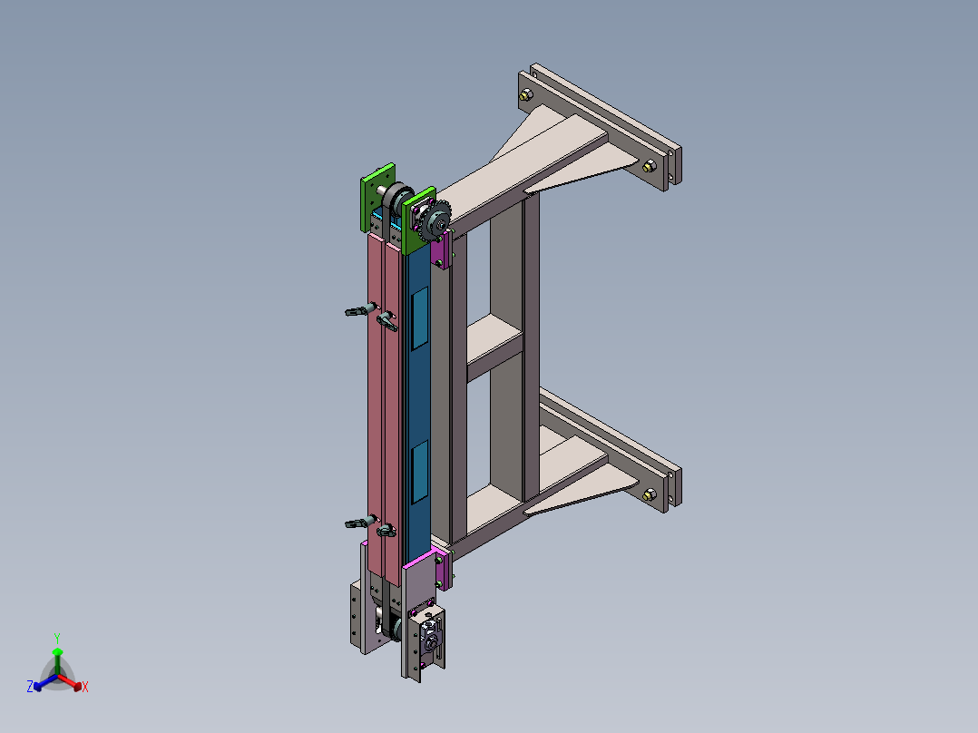 上料输送机正等轴测图