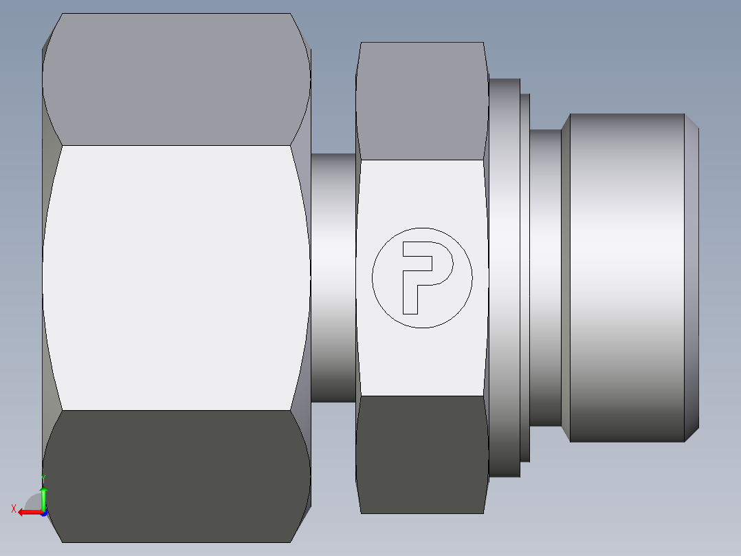 卡套式工业通用硬管接头EO_Standpipe_connector_EVGE25SMEDCF后视图