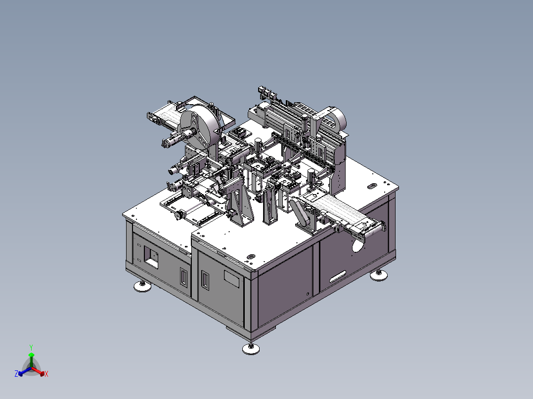 自动贴侧面提拉胶纸机sw18正等轴测图