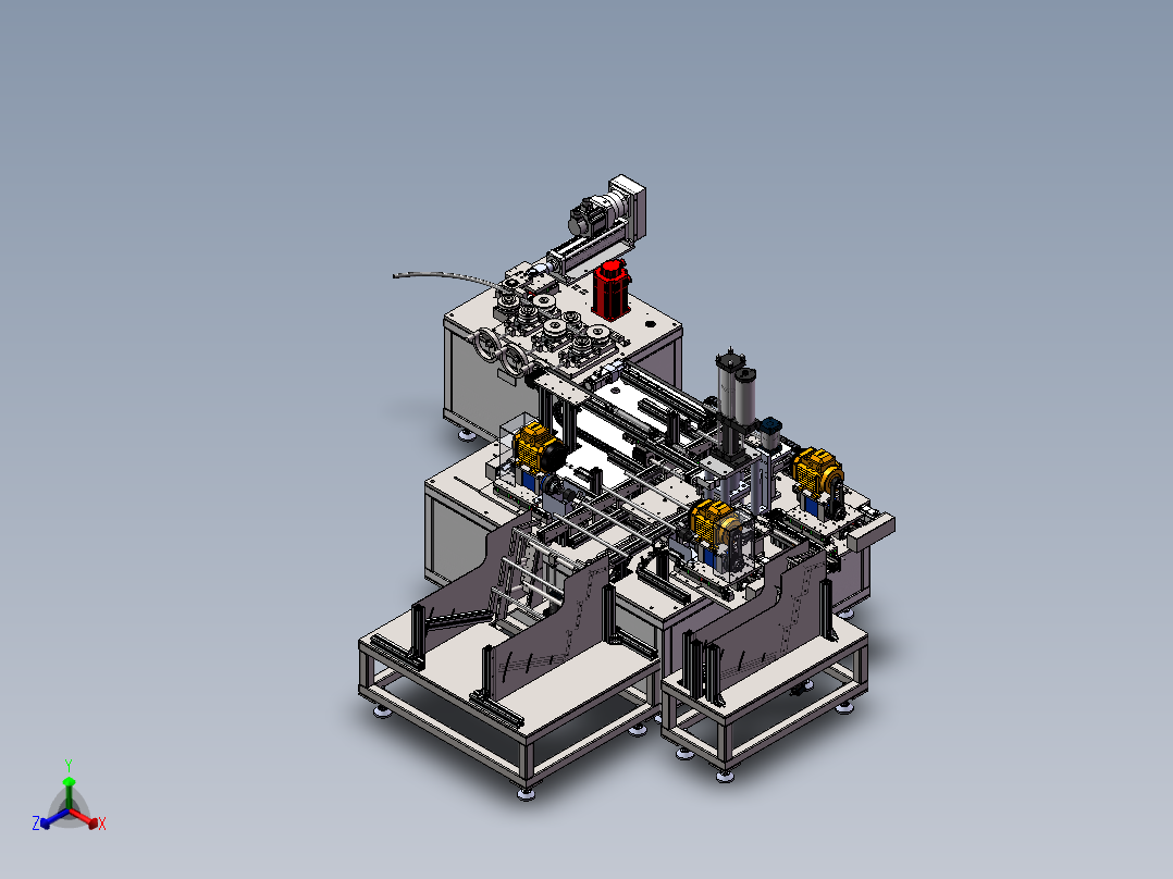 2023.02月-帐篷铝座弯管设备（sw20可编辑+工程图）正等轴测图