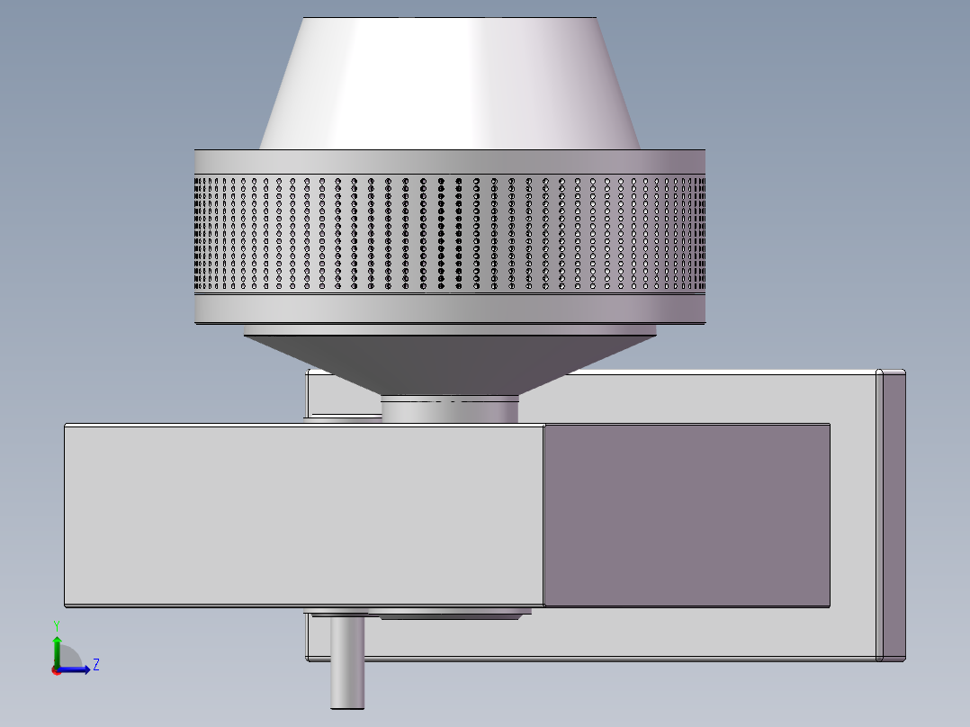 清洁化环模制粒机三维设计左视图