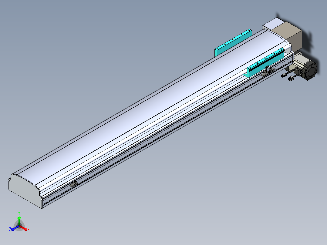 同步带滑台-半封闭B22H-L100-C-S1250-LD-P75-D3-N5