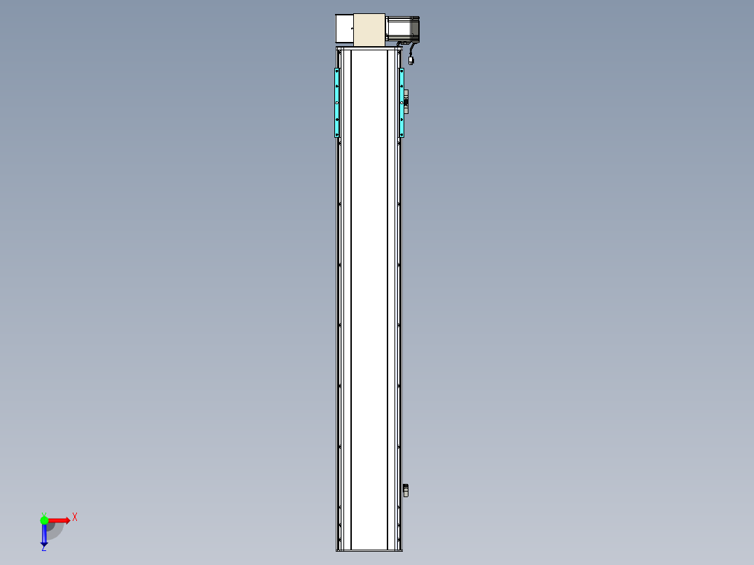 同步带滑台-半封闭B22H-L100-C-S1250-LD-P75-D3-N5俯视图