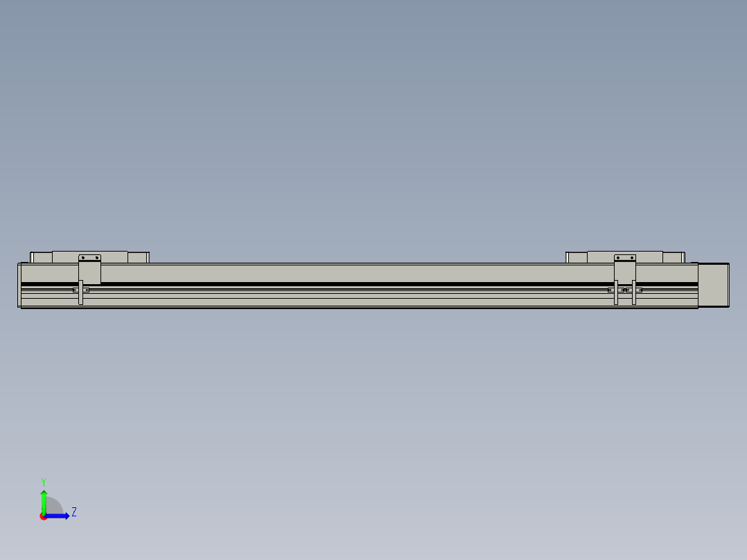 直线模组LHC14-S800-L设计图纸左视图
