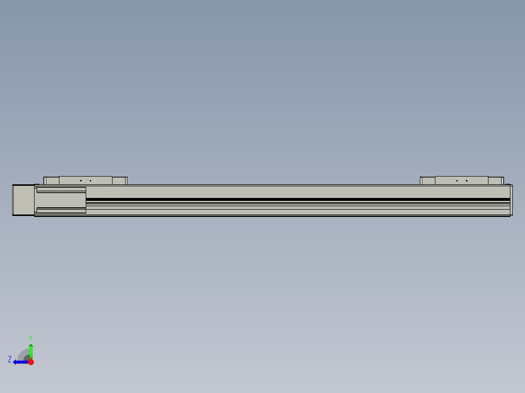 直线模组LHC14-S800-L设计图纸右视图