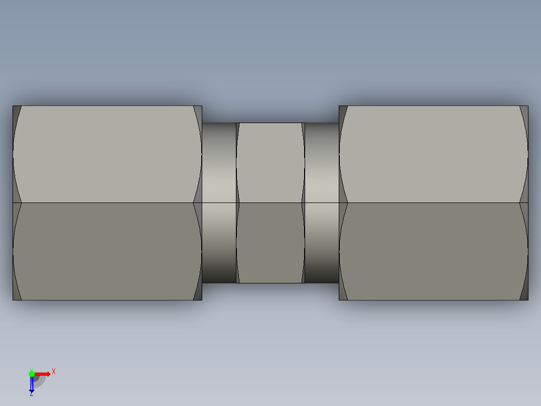 卡套式工业通用硬管接头EO Union G06ZS71俯视图