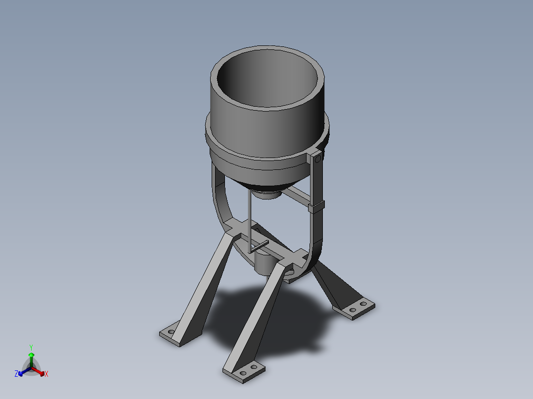 调料混合用设备正等轴测图
