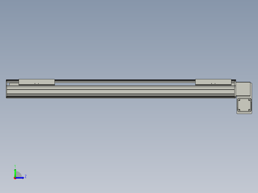 直线模组LHB21-L40-S1100-RD设计图纸左视图