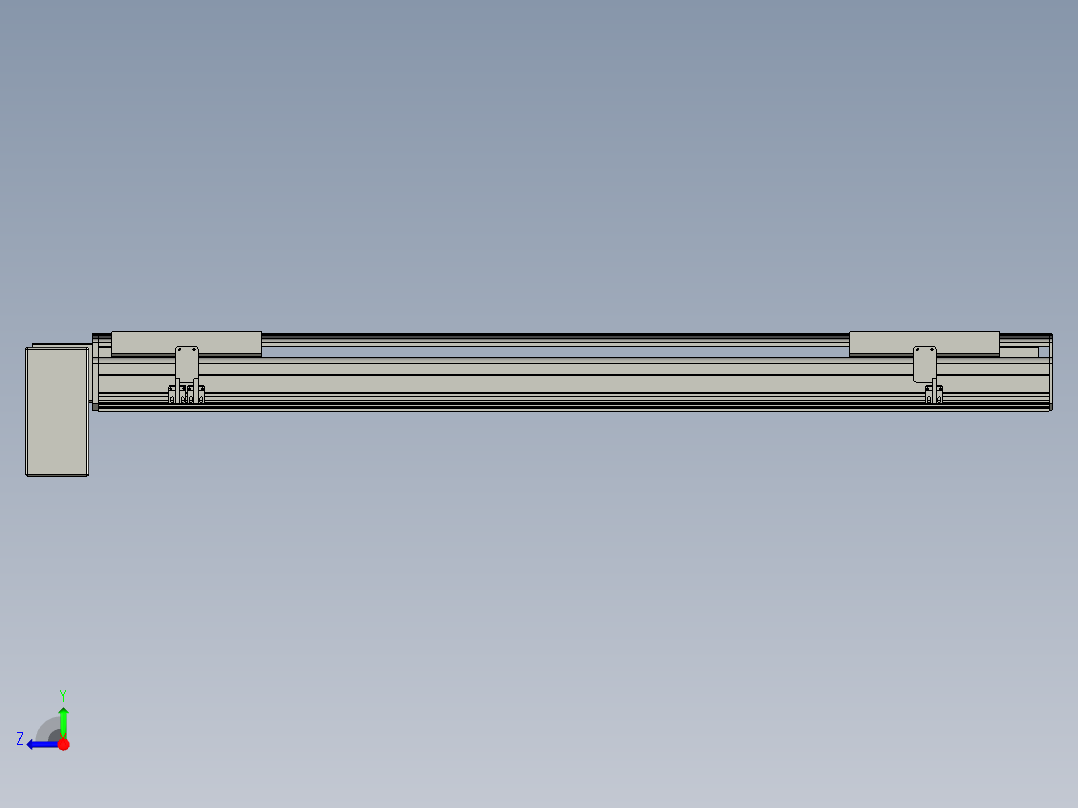直线模组LHB21-L40-S1100-RD设计图纸右视图