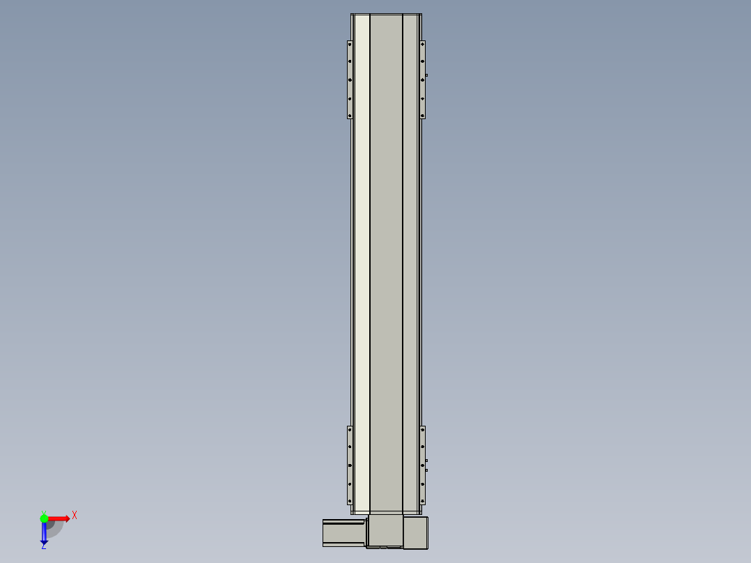 直线模组LHB21-L40-S1100-RD设计图纸俯视图