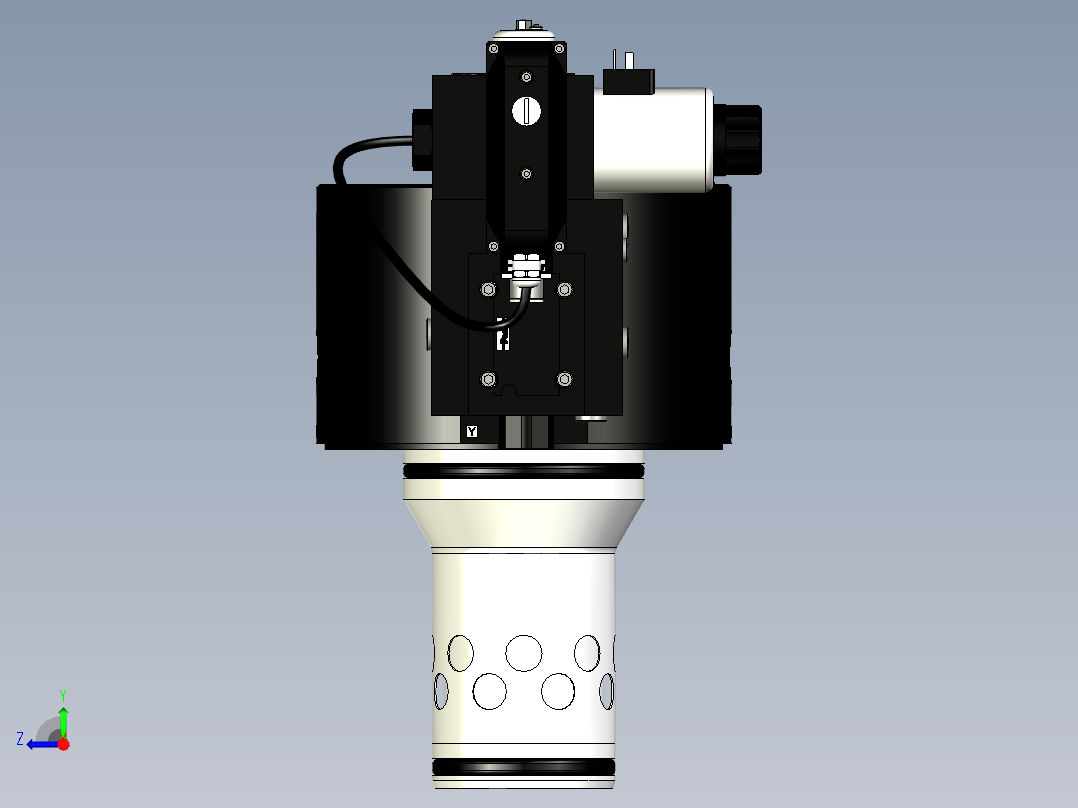 止回阀、插装阀、先导阀-插装阀-液压插装阀-液压二通插装阀系列图纸右视图