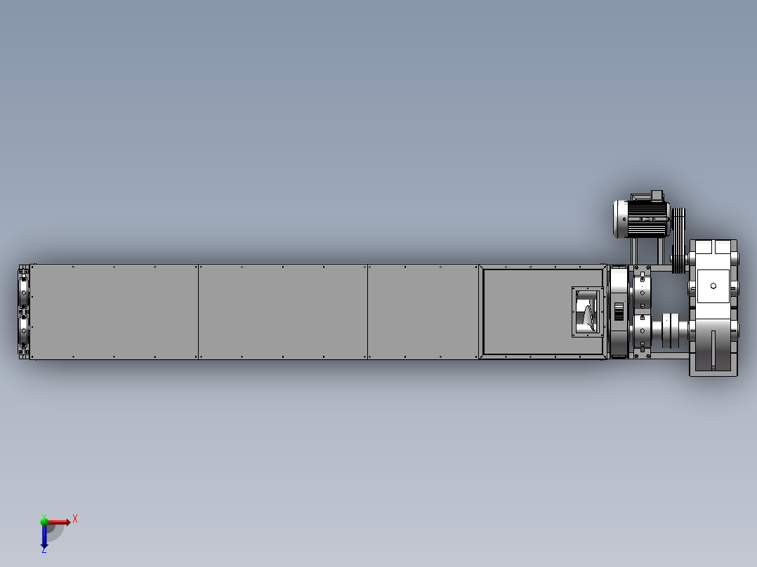 双轴卧式搅拌机俯视图