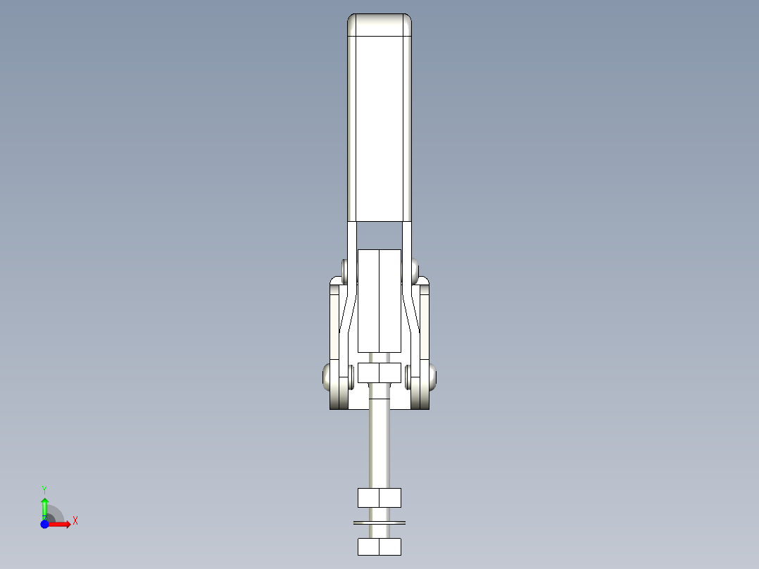 門閂式夾鉗SSP(D)-3D多系列多零件图纸模型前视图
