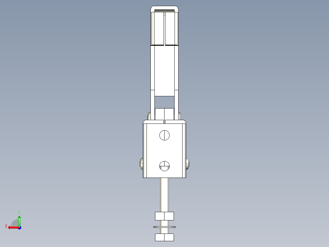 門閂式夾鉗SSP(D)-3D多系列多零件图纸模型后视图