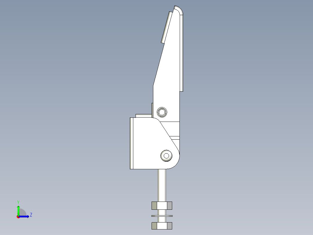 門閂式夾鉗SSP(D)-3D多系列多零件图纸模型左视图