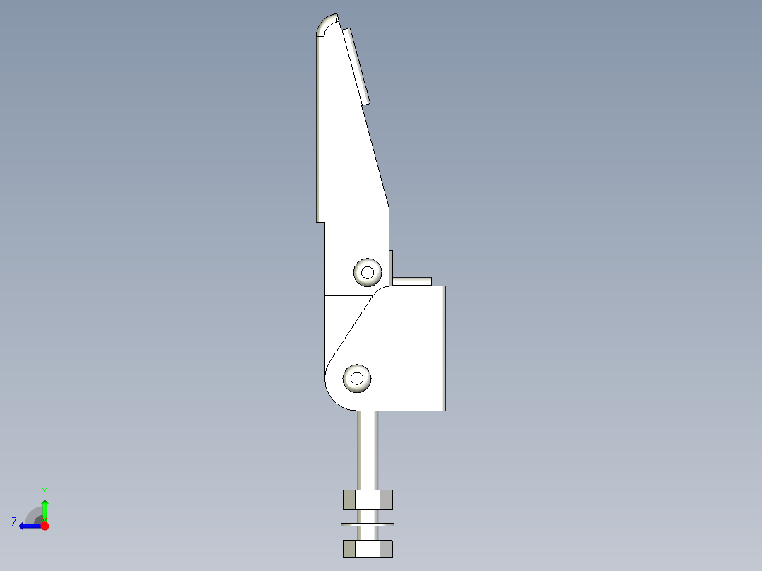 門閂式夾鉗SSP(D)-3D多系列多零件图纸模型右视图