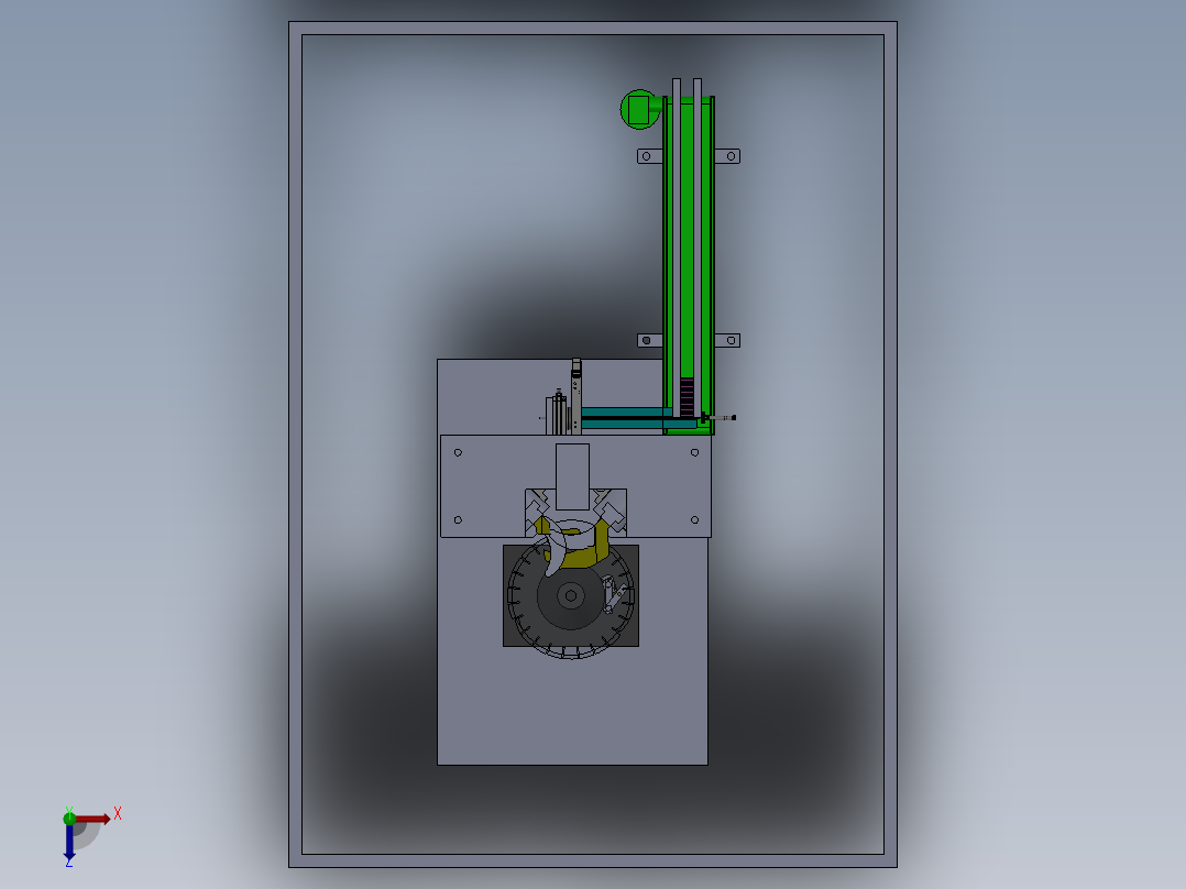 锯片自动上料焊接sw17可编辑+视频俯视图