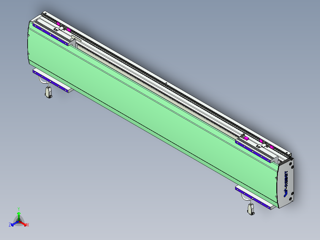威洛博VL系列直线电机模组-2VL22H3-S950正等轴测图