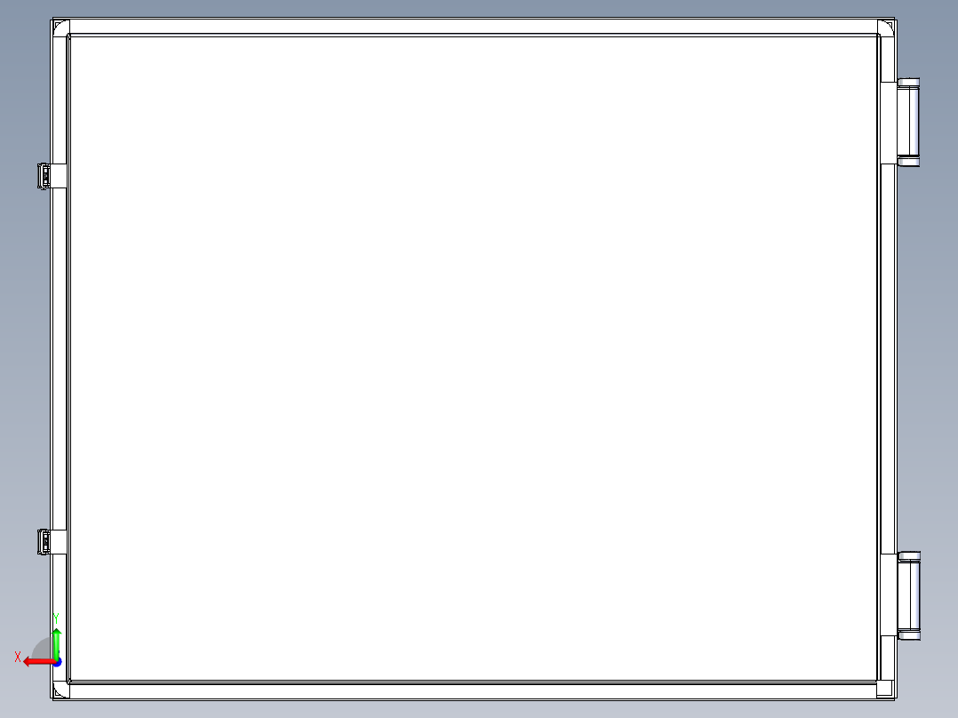 内外门双门配电柜配电箱后视图
