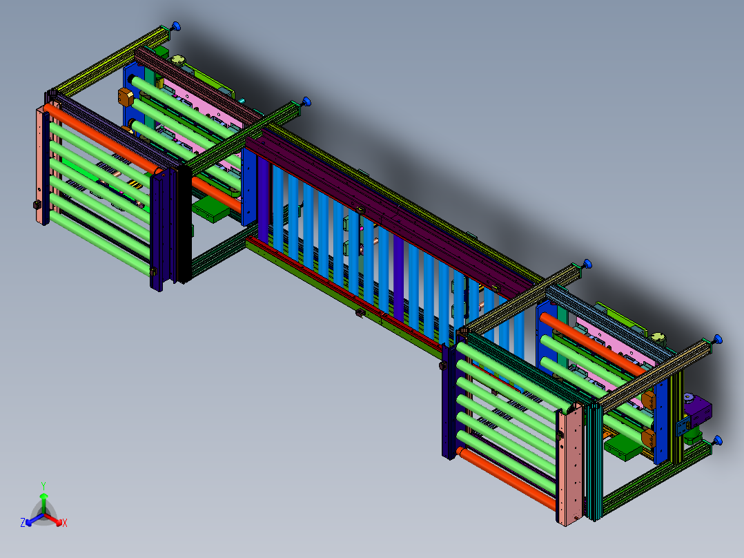 连续式辊筒流水线配移栽升降机