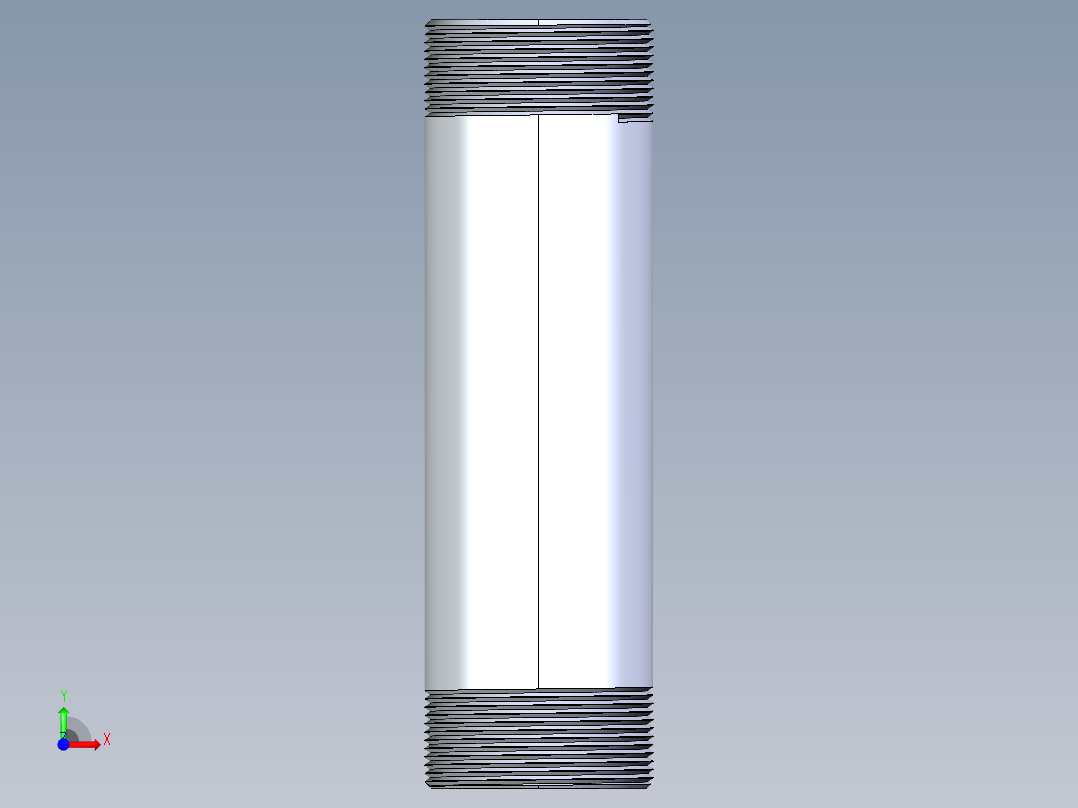 聚氯乙烯配件33-Sch80_Nipple_MPTxMPT_861-257_2in x 8in前视图