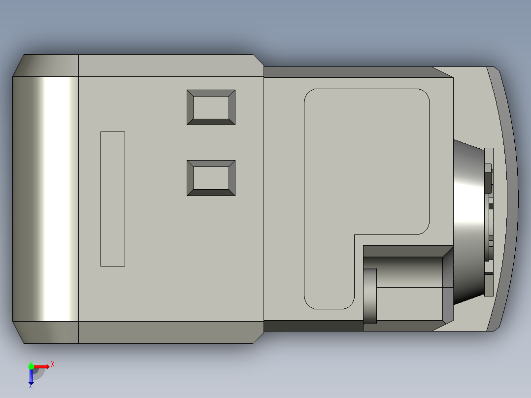基恩士PZ-G61C_62C_kc图纸模型俯视图