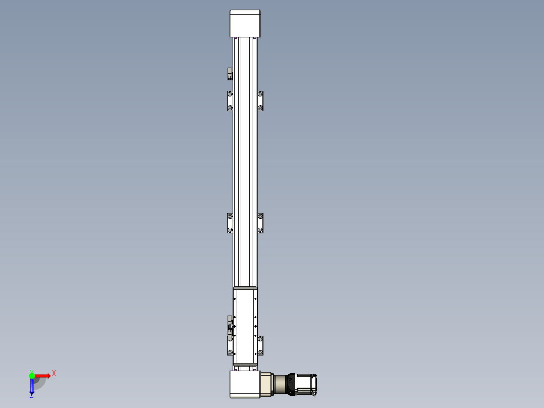 同步带滑台-欧规B8-L176-S800-L-ZP40-D3-N5俯视图
