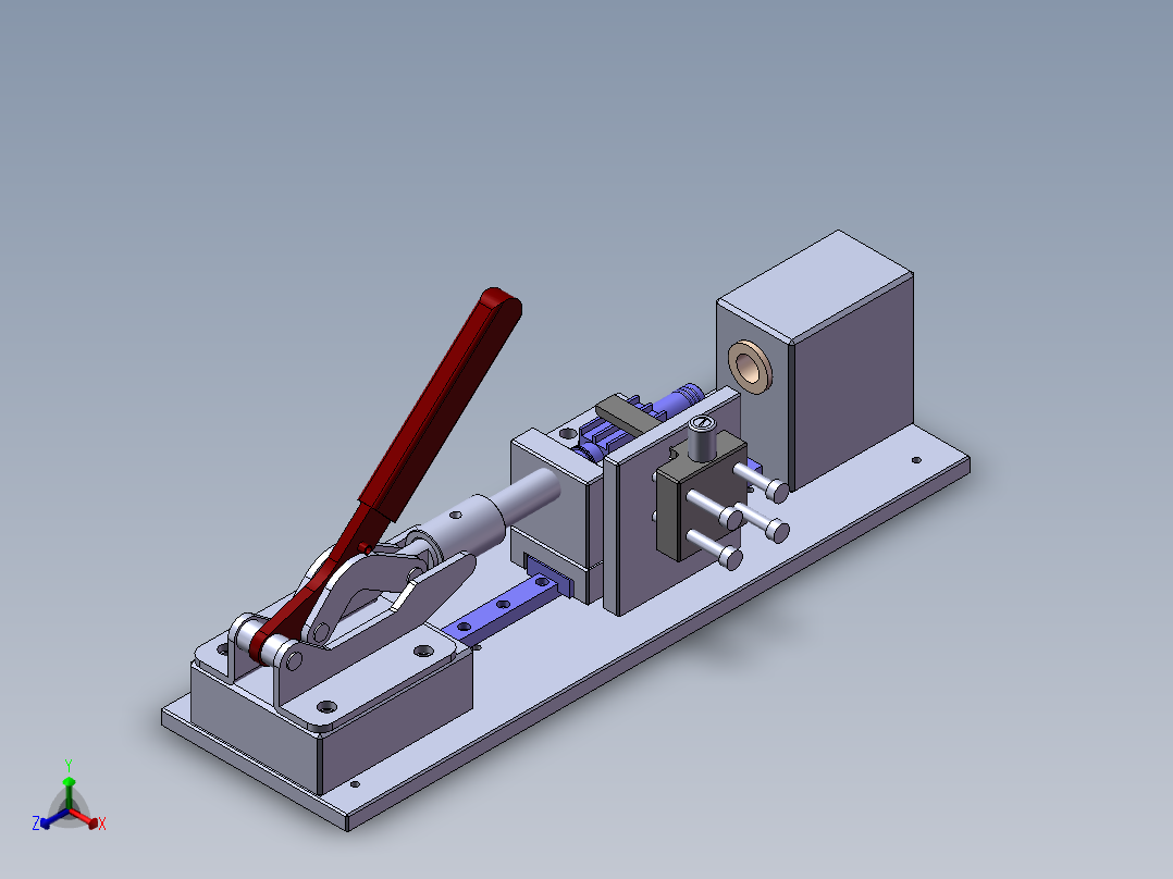 皮套组装夹具正等轴测图