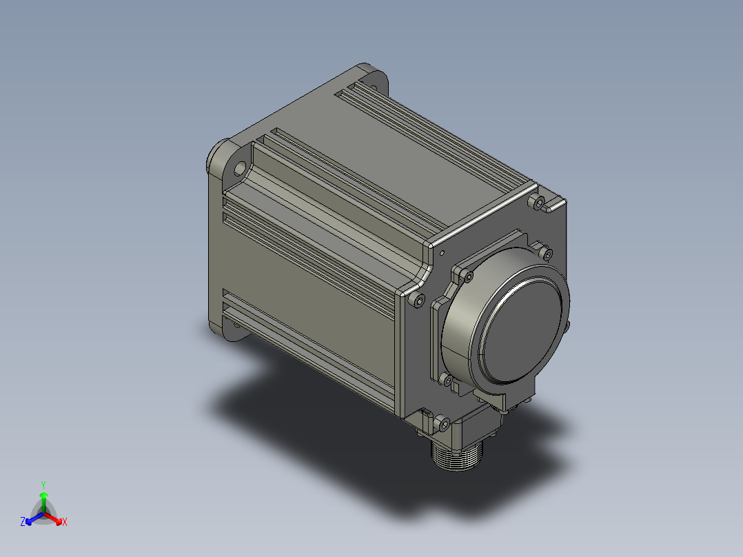 电机MS6G-130CM15B2-42P3正等轴测图