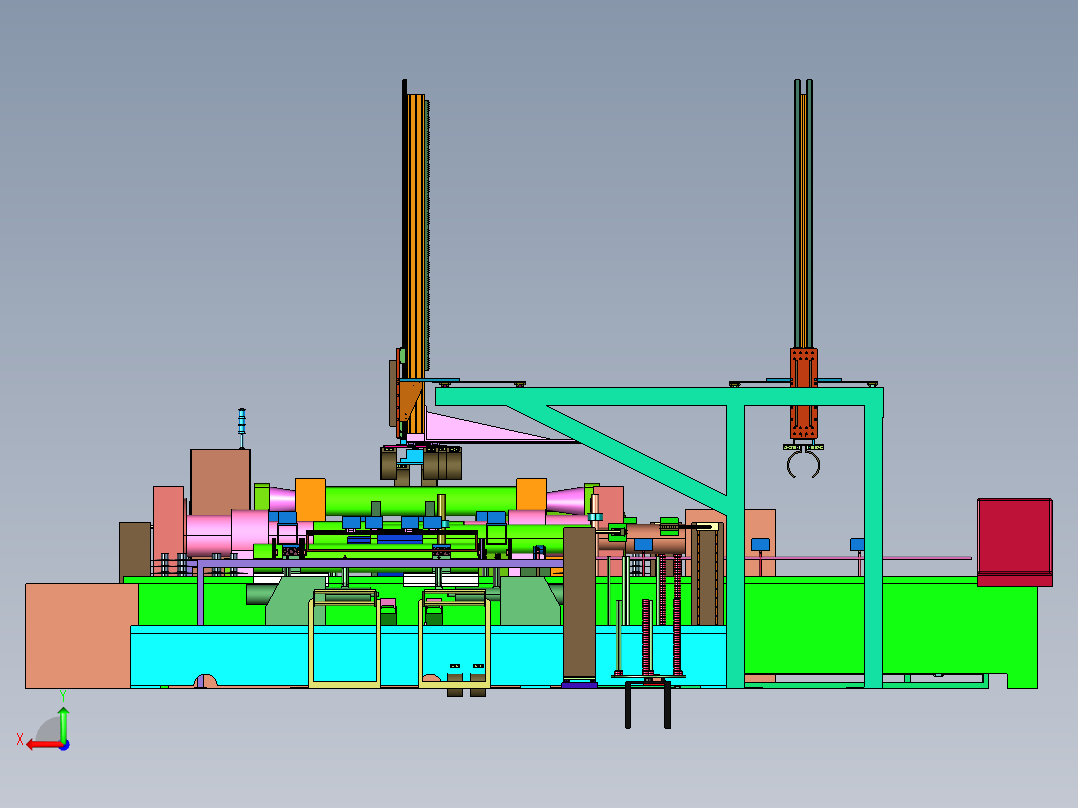 圆管切削检测生产线后视图
