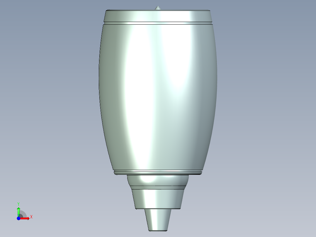 喷气发动机三维模型前视图