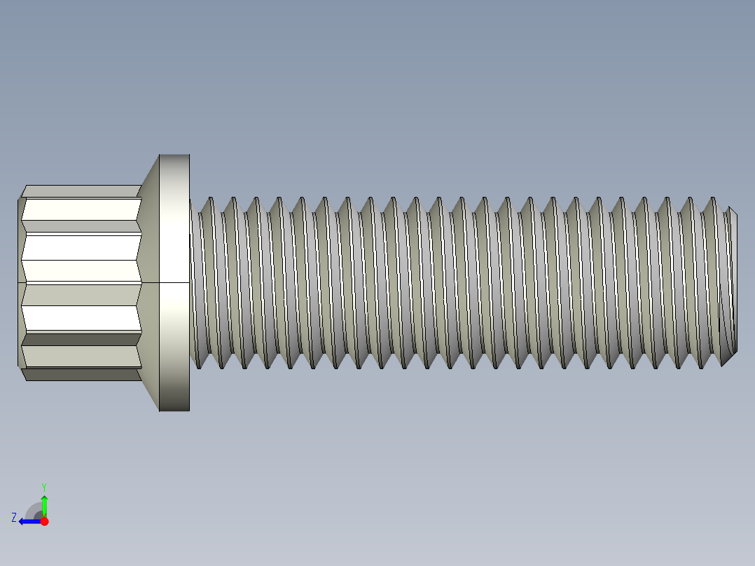 法兰头螺钉-5-16in-24 1long 12-point screws.IGS右视图